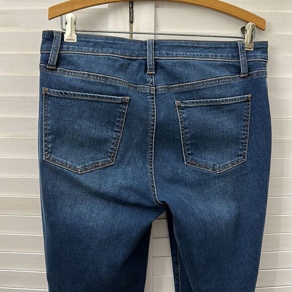 Talbots Jeans Size 8 Flawless Slim Ankle Lace Up Gingham - Picture 8 of 12